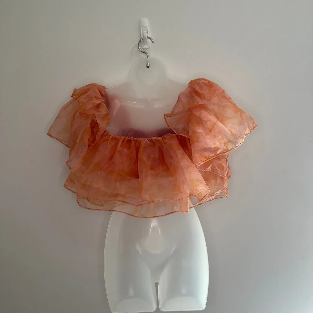 Show Me Your MuMu Rossella Ruffle Top | Size M - Picture 3 of 4